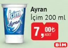İÇİM AYRAN 200 ML